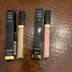 Chanel rouge coco set of 2 lip glosses. NWOT. 
712 Melted Honey
726 Icing